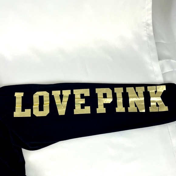 PINK Victoria's Secret VS Bling Sequin Off Black/Dark Gray LS T-Shirt Size S - Picture 6 of 13